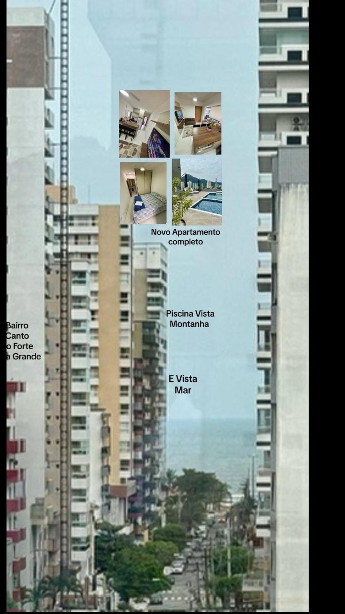 Novo Apto Canto Do Forte, Rua Praia Vista Montanha, Com Wi Fi, Homebeach10, 01 Vaga De Garagem, Melhores Restaurantes Ao Lado Praia Grande  Kültér fotó